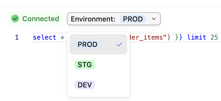 Set the environment for your Jinja context Set the environment for your Jinja context